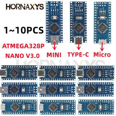 Mini / Typ-C / Micro USB Nano 3.0 Mit dem Bootloader-kompatiblen Nano-Controller für Arduino CH340 Image