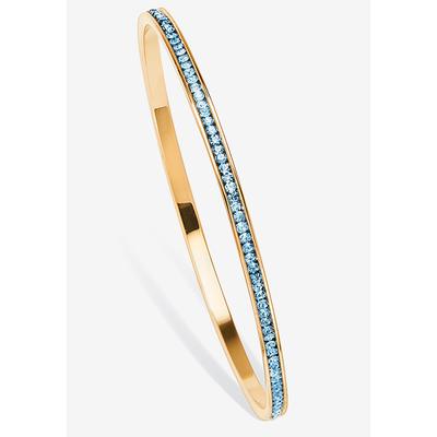 Women's Gold Tone Stackable Eternity Bangle Bracelet Birthstones 7.5" by PalmBeach Jewelry in December