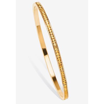 Women's Gold Tone Stackable Eternity Bangle Bracelet Birthstones 7.5" by PalmBeach Jewelry in November