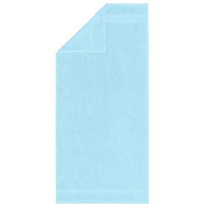 Handtuch EGERIA "Manhatten Gold", blau (light blau), B:70cm L:140cm, Frottier, Obermaterial: 100% Baumwolle, Handtücher (Packung), Uni Programm mit Streifenbordüre, reine Baumwolle Image