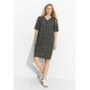 Sommerkleid CECIL, Damen, Gr. M (40), US-Größen, schwarz, Stoff, 100% Viskose, bedruckt, casual, gerade knielang, V-Ausschnitt, Kurzarm Bündchen, Kleider, aus Viskose