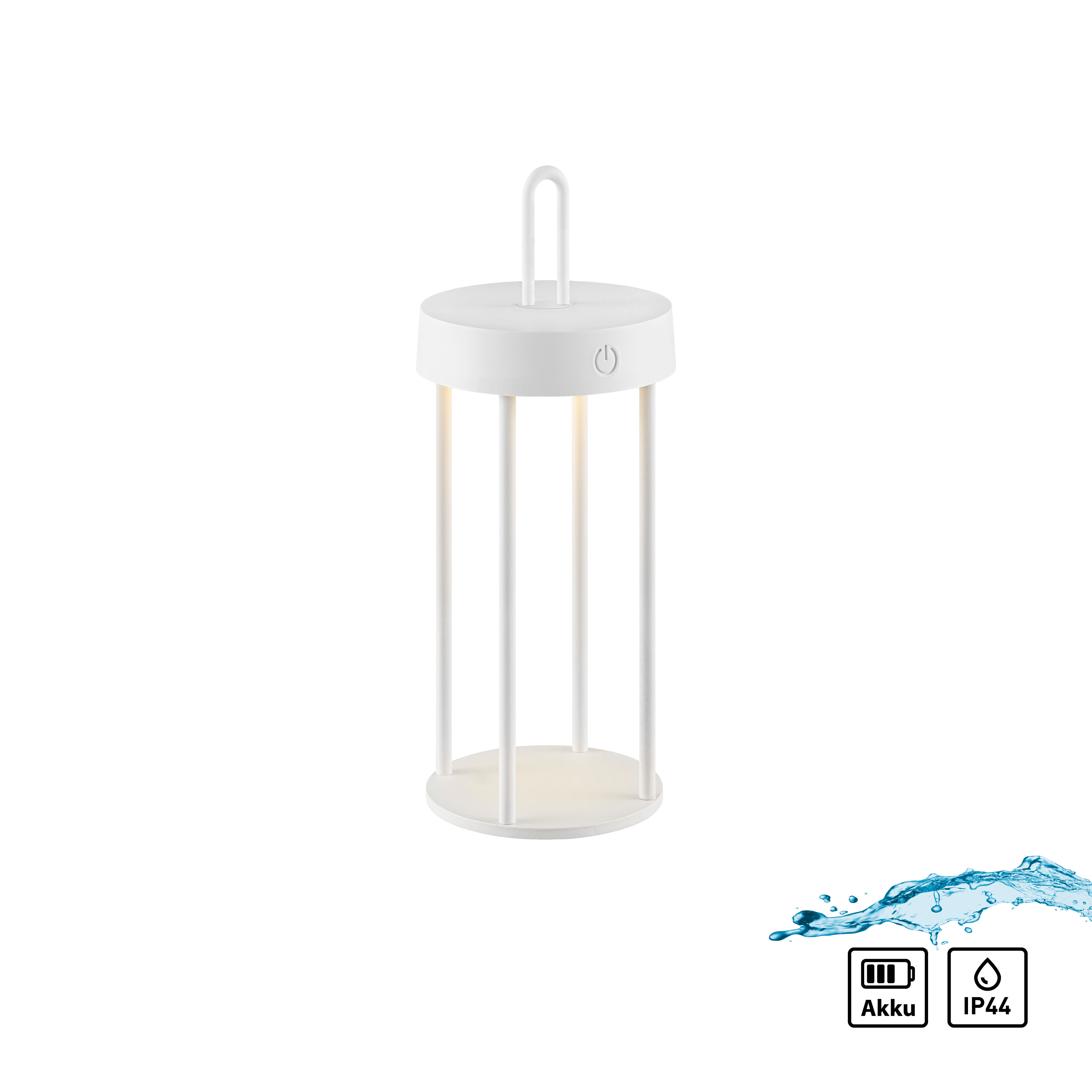 JUST LIGHT Tischleuchte "ANSELM", weiß, 1, Ø 12,8cm H: 28,4cm, 1 Stk., Leuchten, Akkuleuchte Image