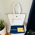 Dooney & Bourke Bags | Dooney & Bourke Woven Leather Tote Hobo Bag, White, Designer Bags Nwt | Color: White | Size: Os