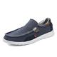NVNVNMM Oxford Shoes Fashionable Men's Canvas Shoes Lightweight Men's Loafers Breathable Casual Shoes Oxford Shoes(Blue,7)