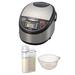 Tiger Stainless Steel/Black Rice Cooker - 10-Cup Rice Cooker w/Rice