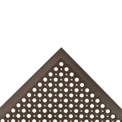NoTrax T30S0033BL Competitor Anti-Fatigue Floor Mat - 3' x 3', 1/2" Thick, Black