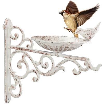Vogeltränke Gusseisen, Wandmontage, wetterfest, Vintage Vogelbad Wildvögel, Gartendeko, hbt Image