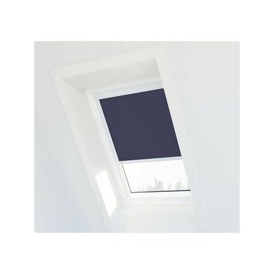 Blaues Verdunkelungsrollo für Velux ® Dachfenster - MK04 - Weißer Rahmen - Blau