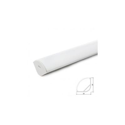 Greenice - Profil Aluminium Für led -Streifen Diffusor Milchig LLE-ALP016R-O x 2M Image