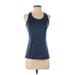 Nike Active Tank Top: Blue Activewear - Women's Size P