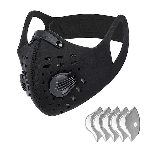 Motorradmaske Reitstaubmaske atmungsaktive austauschbare Filterfiltermaske hängende Ohrenmaske Image