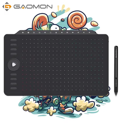GAOMON M1220 12 Inch Drawing Graphic Tablet 8192 levels with 8 Express Keys & 13 Multimedia Keys
