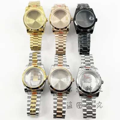 36MM/40MM High Quality Presidential Bracelet Sapphire Crystal Watch Case Fit NH34 NH35 NH36 NH70
