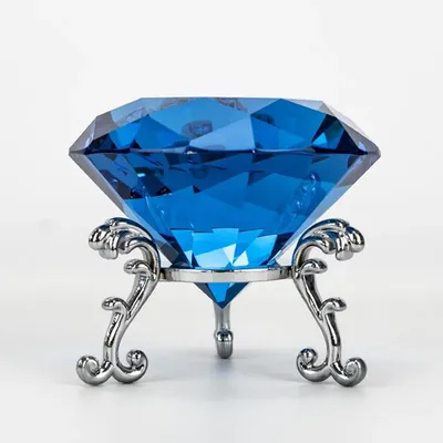 Clear Crystal diamond with base Shape Paperweight glass gem display Ornament Wedding Home Decoration
