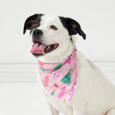 Pink Merry & Bright Pet Bandana - XS/S