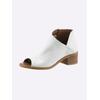 Sandalette ANDREA CONTI, Damen, Gr. 40, weiß, Leder, Glattleder, modisch, Schuhe Sommerboots Schaftsandale Ankleboots