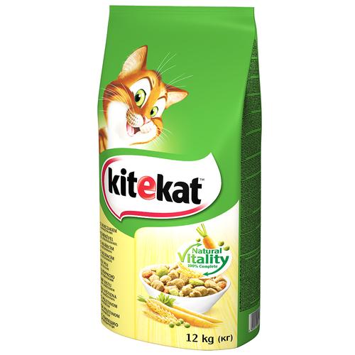 12kg Kitekat Trockenfutter Adult Huhn & Gemüse Katzenfutter trocken