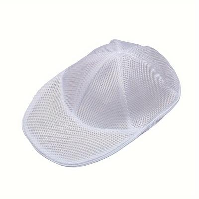 TEMU 1pc Woven Polyester Oval Hat Washing Bag With Zipper Closure, Anti-deformation And Anti-winding Mesh Laundry Bag For Apparel Care, Laundry Bags Image