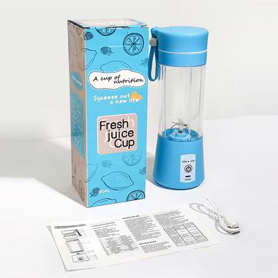 1pc Wireless Portable Usb Blender, 6 Blades, Suitable For Fruit Smoothies, Home Automatic Juice Cup For Baby And Mommy