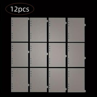 TEMU 12pcs A5 Adhesive Divider With 6 Labels Transparent Plastic Adhesive Index Divider 6 Ring File Divider Page Divider