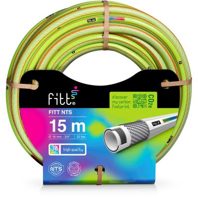 Fitt - nts lime 3/4' (19mm) 15m - Robuster und flexibler Gartenschlauch in gelber Farbe für eine Image