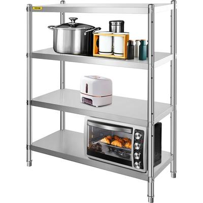 Vevor Regal aus Edelstahl, für Küche, Garage, Lager, Balkon, 48 x 24 x 59 Zoll / 122 x 60,1 x 150 cm