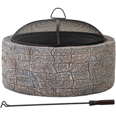 Sunjoy - xl Stahl Feuerschale katla in Grau - Ø67cm Image