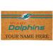 Miami Dolphins 18" x 30" Personalized Coir Doormat