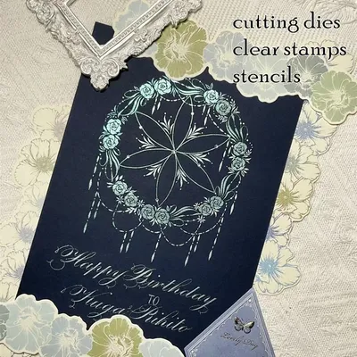Spring Butterfly Flower Words New 2022 Metal Cutting Dies Clear Stamps for Scrapbooking Paper Making