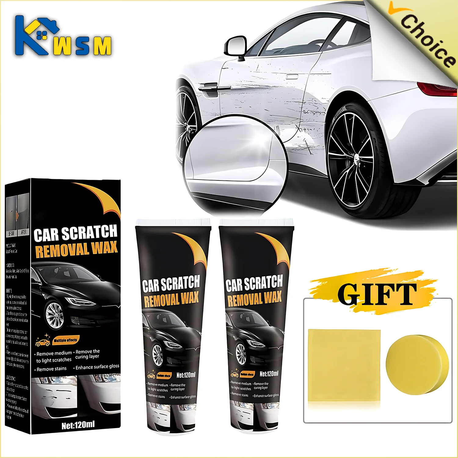 Car Scratch Remover Paint Care Tools Auto Swirl Remover Scratches Repair Polishing Auto Body Grinding Compound Anti Scratch Wax