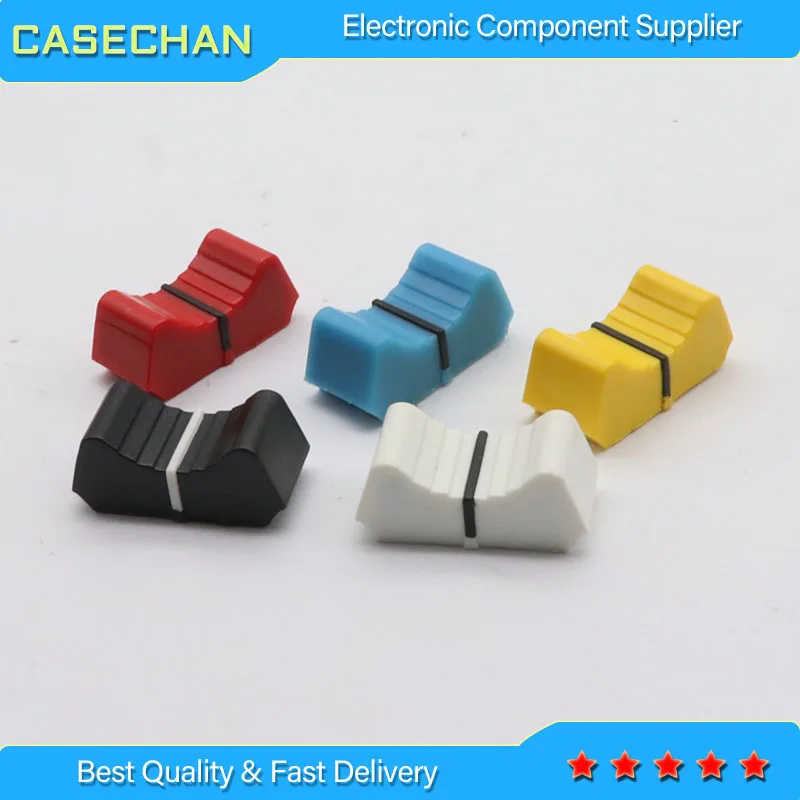 6pcs For Yamaha Allen & Heath Soundcraft Mixer Fader Knob Cap / Straight Slide Potentiometer Push Button / bore 19mm