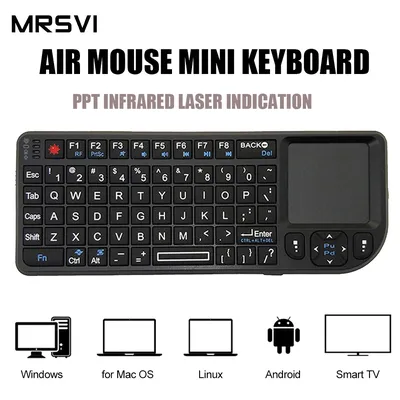 A8 Mini Wireless Keyboard 2.4G 7 Color Backlit English Russian Spanish French Touchpad Air Mouse for