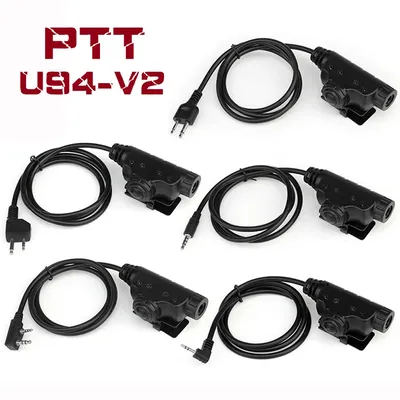 U94 PTT V2 Model U174 Cable Plug Militar Hunting Tactical Headset Adapter for Walkie Talkie Motorola