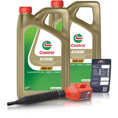 Castrol 10 L EDGE 5W-40 + Ölwechsel-Anhänger + Einfülltrichter [Hersteller-Nr. 15F7D7] Image