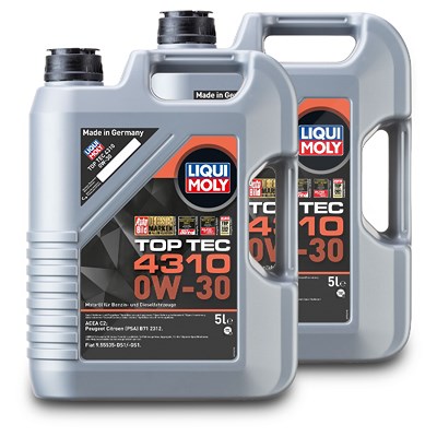 Liqui Moly 2x 5 L Top Tec 4310 0W-30 Motoröl [Hersteller-Nr. 3736] Image