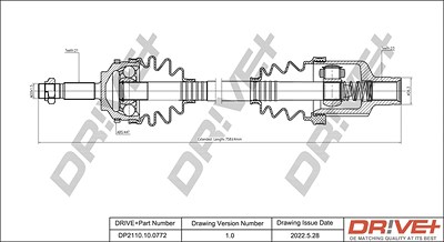 Dr!ve+ Antriebswelle [Hersteller-Nr. DP2110.10.0772] für Renault Image