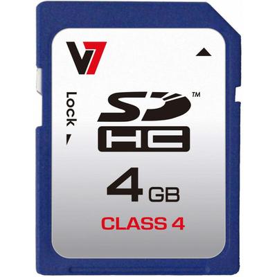 V7 Carte SDHC V7 4 Go classe 4 - 4 Go - SDHC - Classe 4 - 10 Mo/s - 4 Mo/s - Multicolore