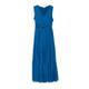 Women's Long Dress With Ruffle And V-Neck Blue | Medium | Niza