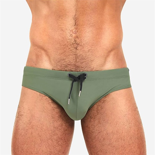 Herren Badehosen Badeshorts Boardshorts Kordelzug Elastischer Bund Einfach Komfort Schnelltrocknend Kurz Strand Ferien Wochenende Mode Lässig Weiß Armeegrün Mikroelastisch Image