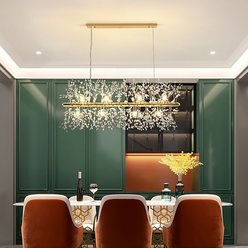 Pendelleuchte 9/12 Köpfe LED Pendelleuchte Löwenzahn Kronleuchter Feuerwerk Kristall Lampe Wohnzimmer Esszimmer Schlafzimmer Lampe romantische Bekleidungsgeschäft Bar Lampe 72cm 92 cm Image