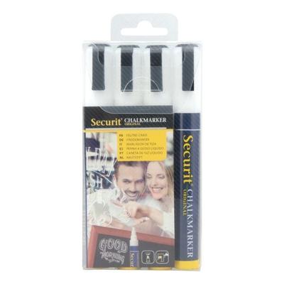 Securit 4er-Pack Kreidestifte »CHALKMARKERS« 2-6 mm weiß weiß