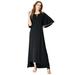 Plus Size Women's Keyhole Hi-Low Midi Dress by Roaman's in Black (Size 14/16)