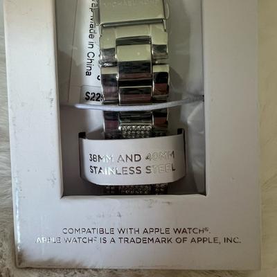 Michael Kors Accessories | Bnwt Michael Kors Apple Watch Band/Strap Sz 38mm And 40mm And Also Fit 44mm | Color: Silver | Size: Os