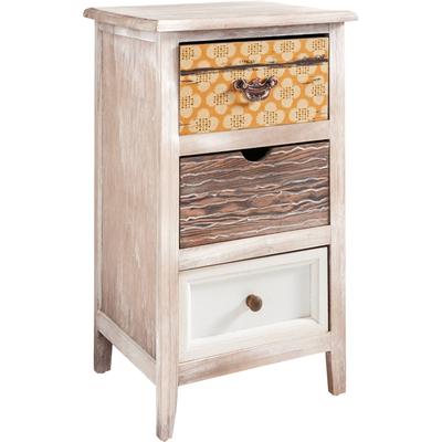 Kommode HEINE HOME, bunt (braun, bunt), B:35cm H:60cm T:30cm, Massivholz, Sideboards Image