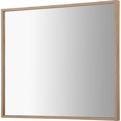 Badspiegel WELLTIME "Torun Badschrank Spiegel ohne LED Licht", beige (nat, silber), B:80cm H:70cm T:4,5cm, MDF, Spiegelglas, Spiegel, Spiegel mit Rahmenoptik, Breite 80cm Wandspiegel Image