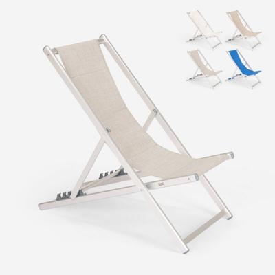 Beach And Garden Design - Strandliege Liegestuhl Sonnenliege aus Aluminum Riccione Gold - Grau Image