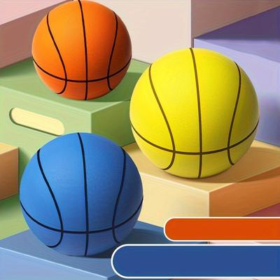 TEMU Un Ballon De Basket Silencieux De Taille 7, En Cuir PU, Pour Les Sports En Salle