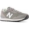 Sneaker NEW BALANCE "515", Gr. 43, grau (grau, weiß), Leder, Textil, sportlich, Schuhe