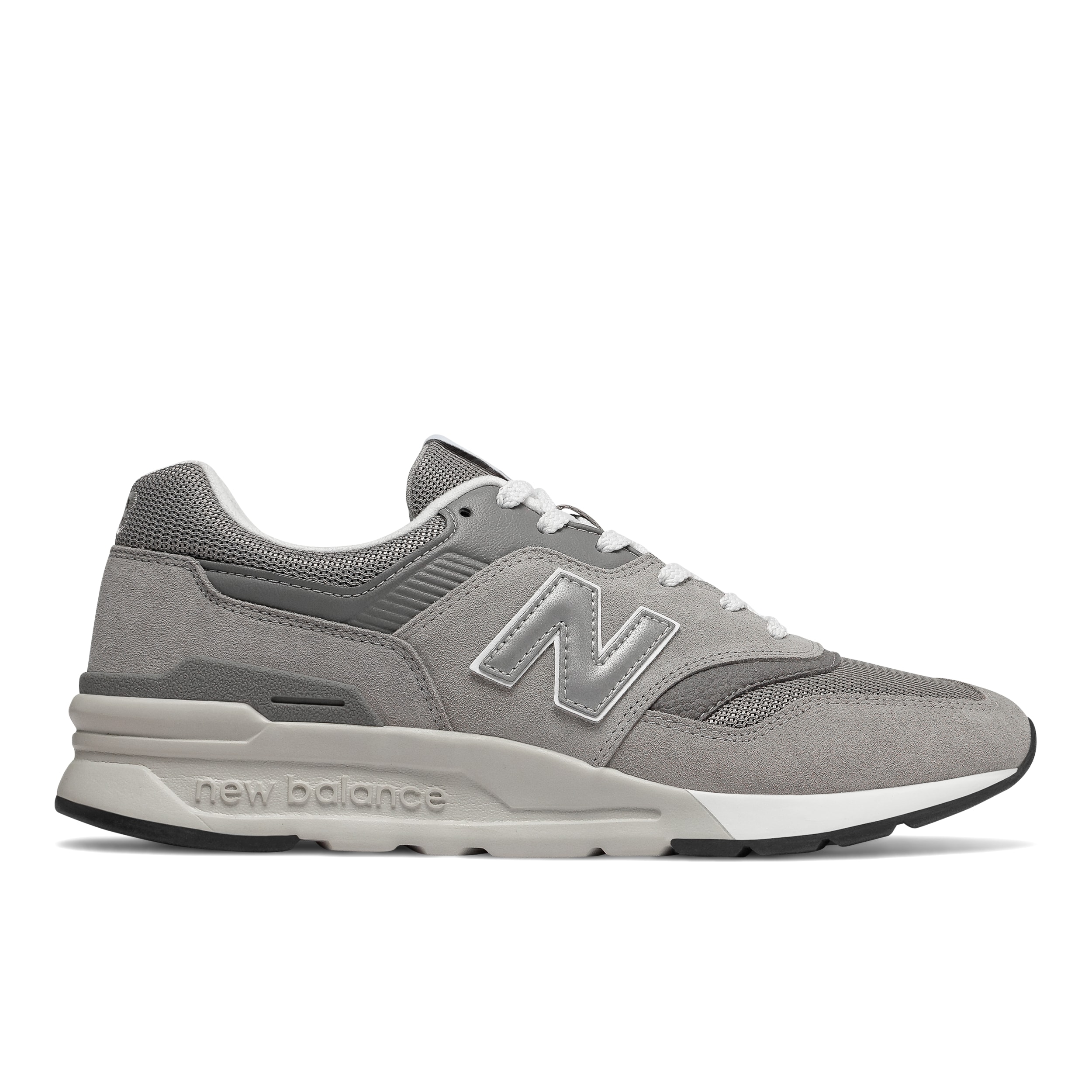 Sneaker NEW BALANCE "997H", Damen, Gr. 47,5, grau, Leder, Textil, Schuhe Sneaker