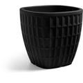 Vaso quadrato in resina 'Tyle' 40 cm. Nero
